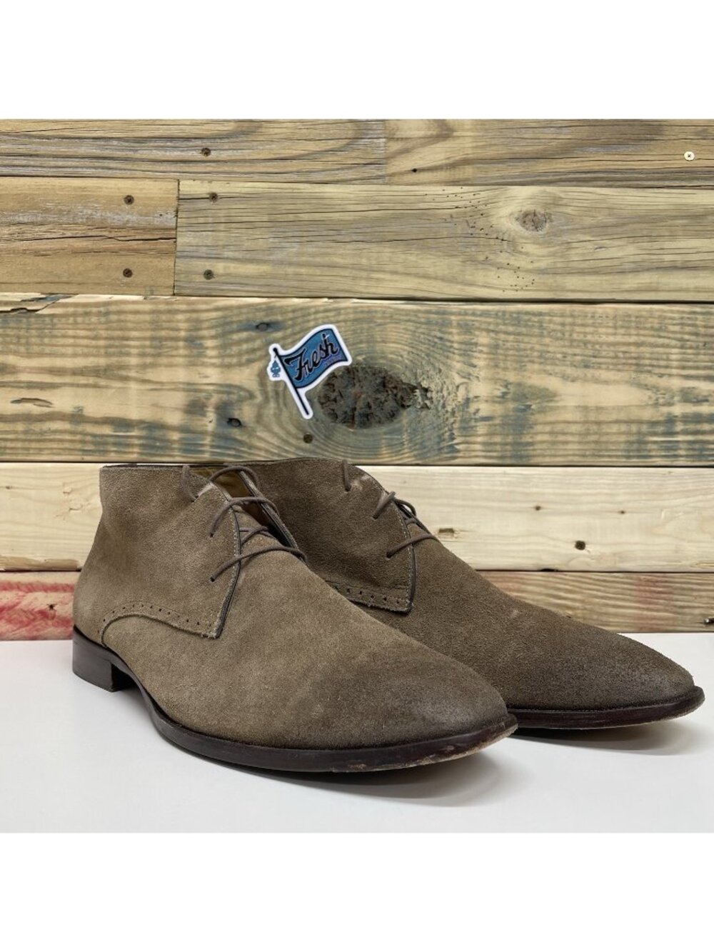 Johnston & Murphy McClain Chukka Casual Boot Lace Men Sz 13 Suede Made In Brazil